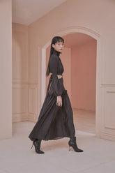 Patricia Long Sleeve Open Back Tiered Maxi Dress